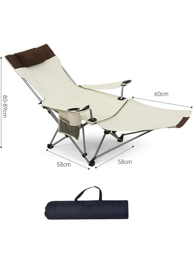 Beach Lounge Chair with Adjustable Backrest for Beach Garden Bed, Lightweight Foldable Portable Backpack; Pool Backrest; Sun Loungers for Picnic, Outdoor Camping (Color : - Image 4